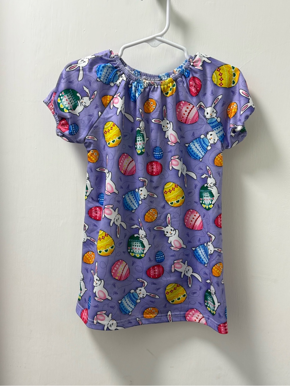 Girls' Purple Bunny & Easter Egg Casual Dress